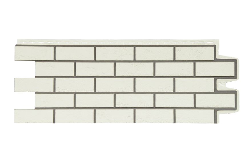 Фасадная панель Grand Line, Состаренный кирпич Design, Молочный, шов RAL 7006 купить в Краснодаре