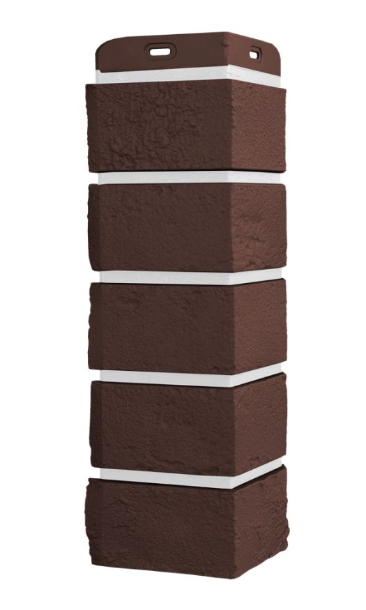 Угол наружный Grand Line, Состаренный кирпич Design Plus, Каштан (Белый шов) купить в Краснодаре