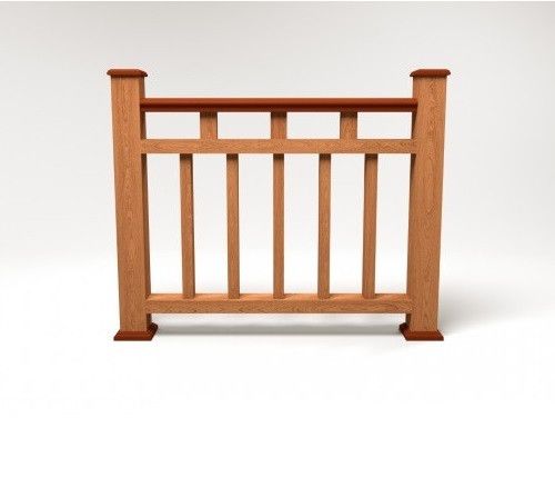 Ограждение из ДПК FG1 терракотового цвета купить в Краснодаре