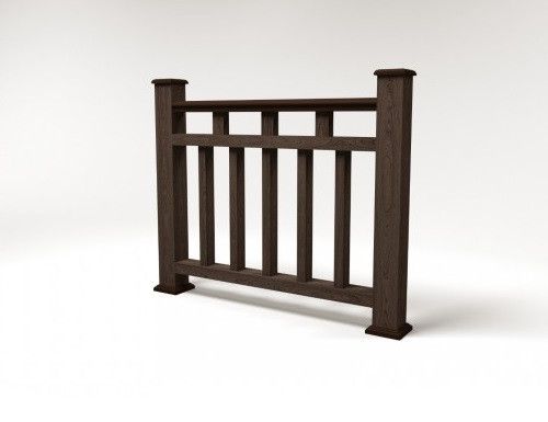 Ограждение из ДПК FG1 в цвете венге купить в Краснодаре