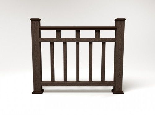 Ограждение из ДПК FG1 в цвете венге купить в Краснодаре