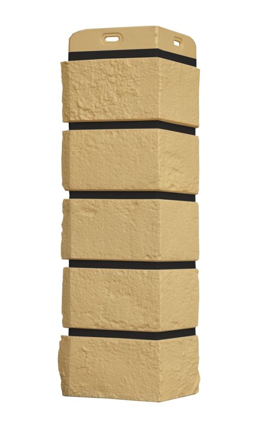 Угол наружный Grand Line, Состаренный кирпич Design Plus, Ваниль (Черный шов) купить в Краснодаре