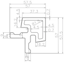Угол внешний для фасадной панели из ДПК Polivan Group CO-EX MIX, Grey dark