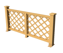 Декоративное ограждение из ДПК GRINDERDECO Ламбет песчаник