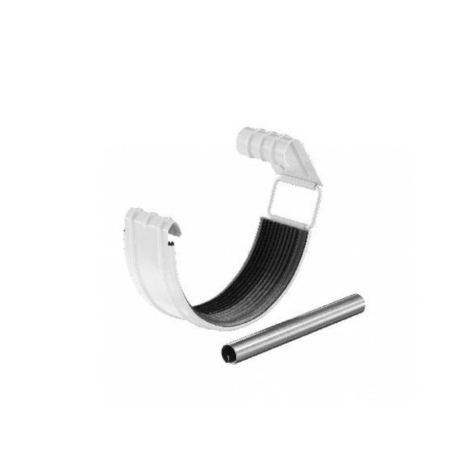 Соединитель водосточного желоба с резиновым уплотнителем Aquasystem RR 20 Мраморно-белый 125/90 купить в Краснодаре