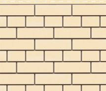 Фасадная панель Доломит, Прокрашенный кирпич, Светло-желтый оттенок.