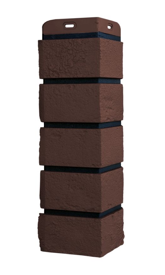 Угол наружный Grand Line, Состаренный кирпич Design Plus, Каштан (Черный шов) купить в Краснодаре