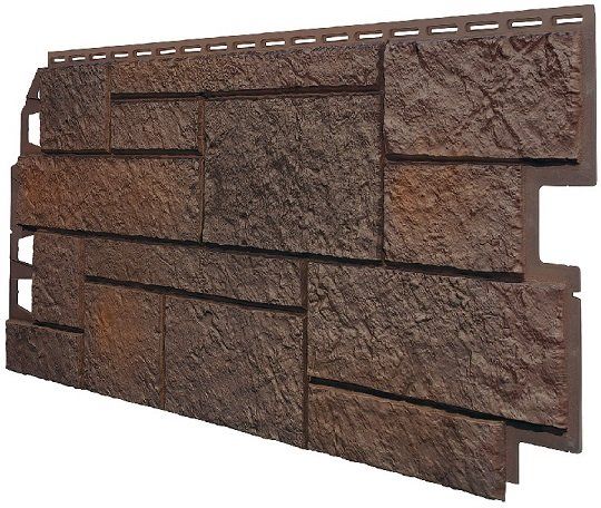 Фасадная панель VOX Sandstone (Сандстоун) в темно-коричневом цвете купить в Краснодаре