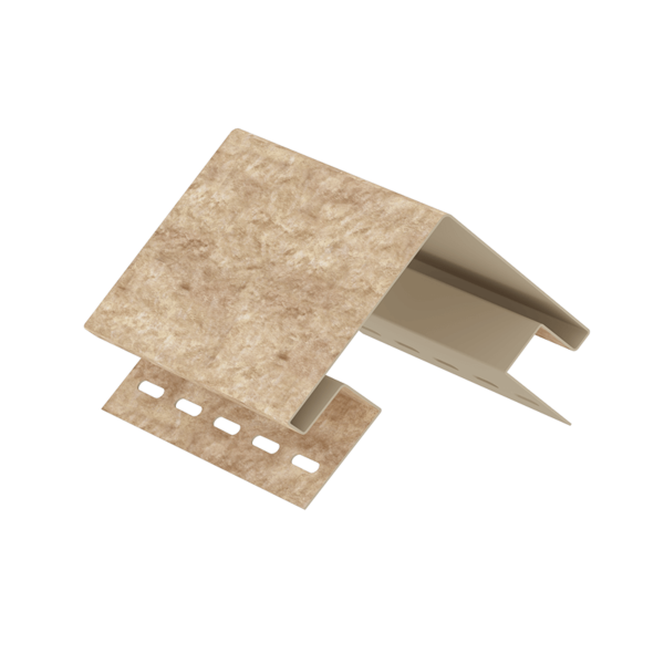 Наружный угол Ю-Пласт, Стоун-хаус Кварцит, Тёмно-Бежевый купить в Краснодаре