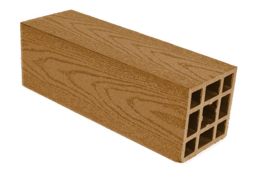 Столб гладкий из ДПК АЙ-ТЕХПЛАСТ бронзового цвета. купить в Краснодаре