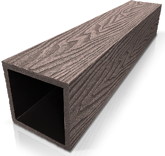 Столб ДПК 3D GardenParkett с текстурой дерева Венге купить в Краснодаре