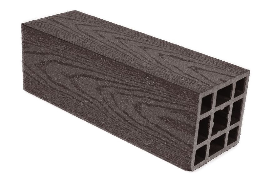 Столб гладкий из ДПК АЙ-ТЕХПЛАСТ цвета венге купить в Краснодаре