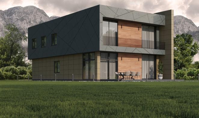 Фиброцементные панели Roofas COLOR Line Зеленый купить в Краснодаре