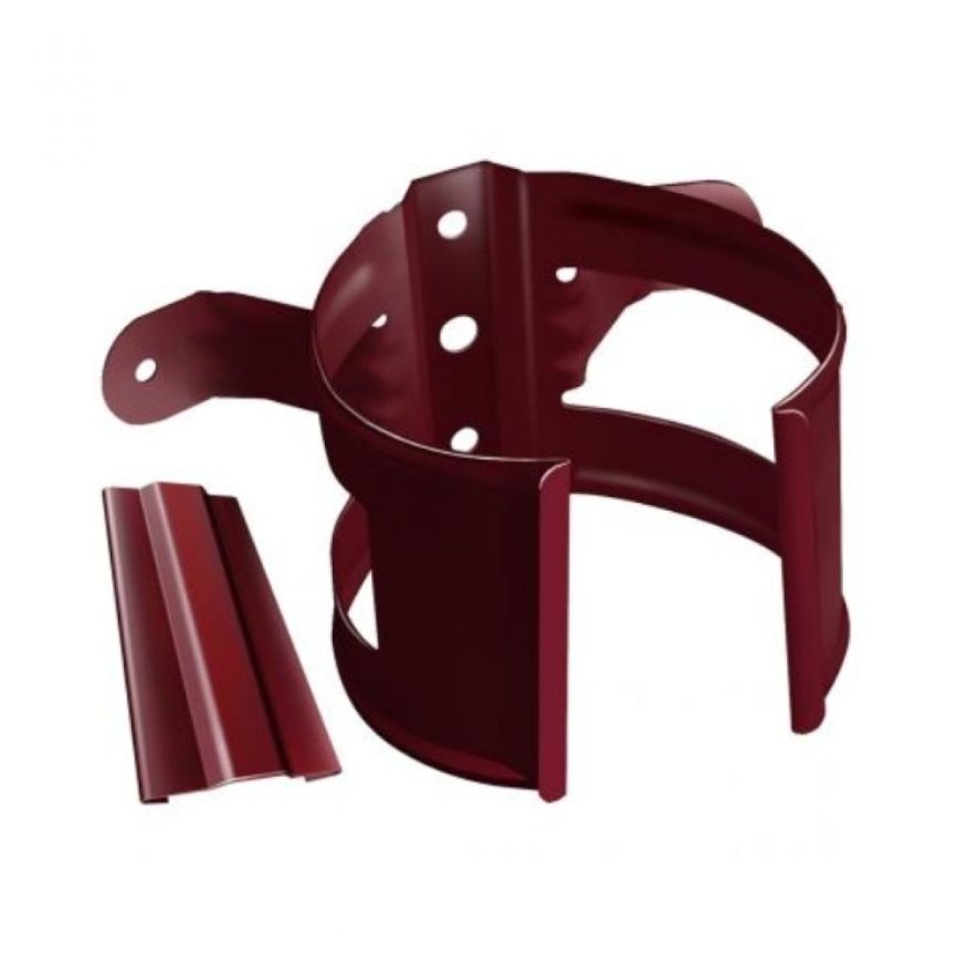 Кронштейн для трубы на деревянную основу, Grand Line, цвет Вишневый (RAL 3005) купить в Краснодаре