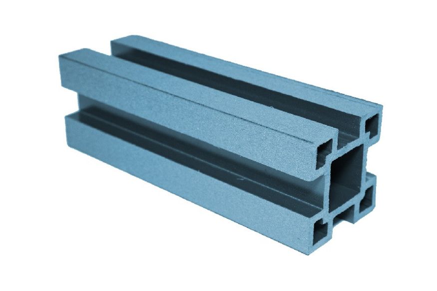 Столб ДПК АЙ-ТЕХПЛАСТ с пазами, синий цвет купить в Краснодаре