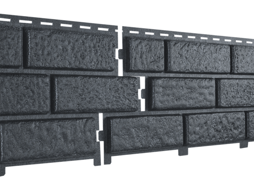 Фасадные панели Ю-Пласт, Стоун Хаус Кирпич, Графитовый купить в Краснодаре