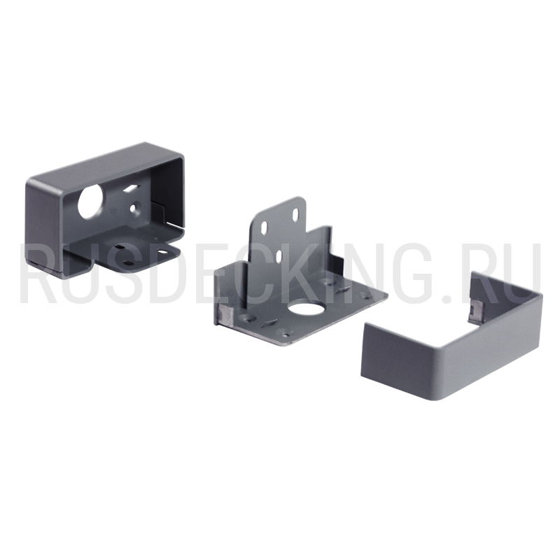 Комплект крепления перил прямое RusDecking Unodeck Серый купить в Краснодаре