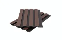 Стеновая панель брусковая из ДПК Polivan Group CO-EX MIX, Chocolate Mix