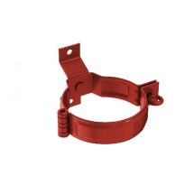 Декоративный хомут для труб под дерево с крепежом, Aquasystem, RR29 Бургундский 125/90