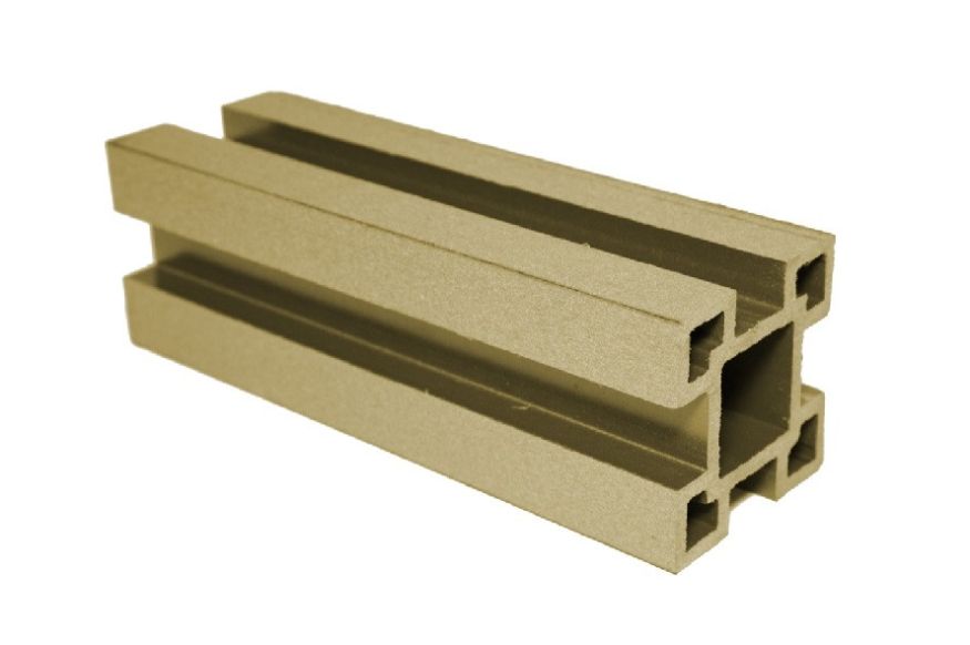 Столб ДПК АЙ-ТЕХПЛАСТ с пазами, цвет золотой купить в Краснодаре