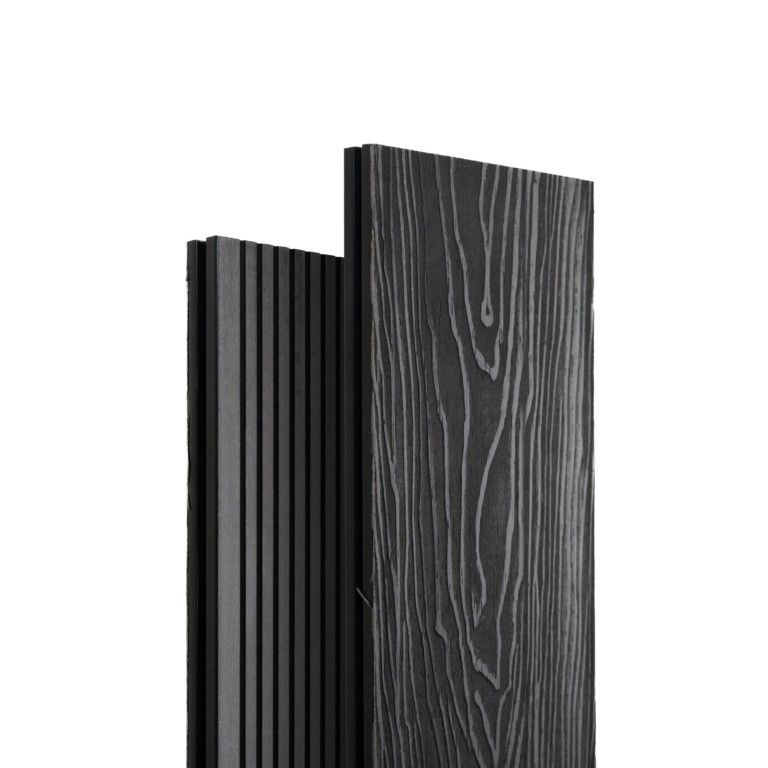 Террасная доска Экодекинг Топ полнотелая, Графит купить в Краснодаре