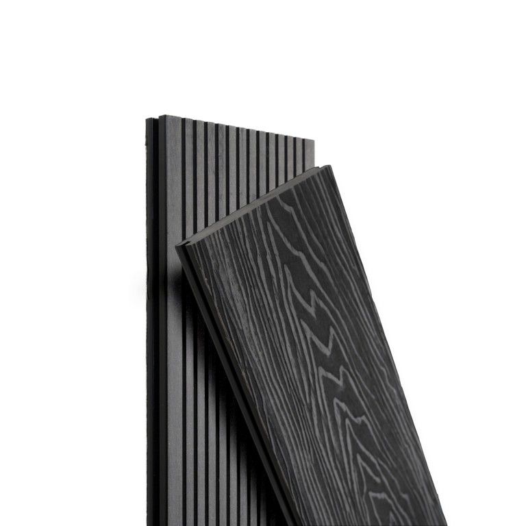 Террасная доска Экодекинг Топ полнотелая, Графит купить в Краснодаре