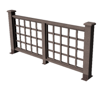 Декоративное ограждение из ДПК GRINDERDECO Дувр в цвете венге