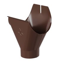 Воронка желоба Aquasystem, PU MATT, RAL 8017 Коричневый 125/90