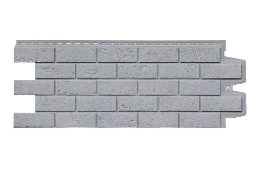 Фасадная панель Grand Line, Состаренный кирпич Classic, Серый купить в Краснодаре