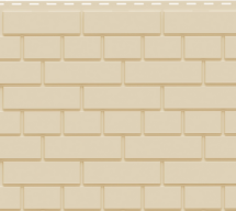 Фасадная панель Доломит в цвете Шампань, имитация кирпича.