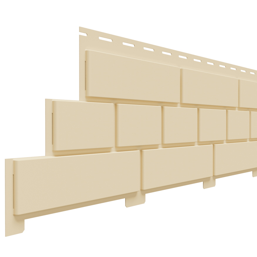 Фасадная панель Доломит в цвете Шампань, имитация кирпича. купить в Краснодаре