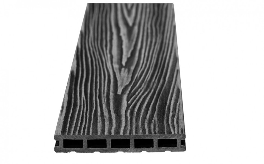 Террасная доска из ДПК RusDecking Unodeck Mogano - Цвет графит купить в Краснодаре