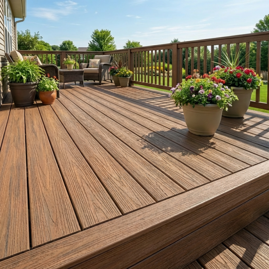 Террасная доска ДПК GardenParkett Табула, Светло-коричневый купить в Краснодаре