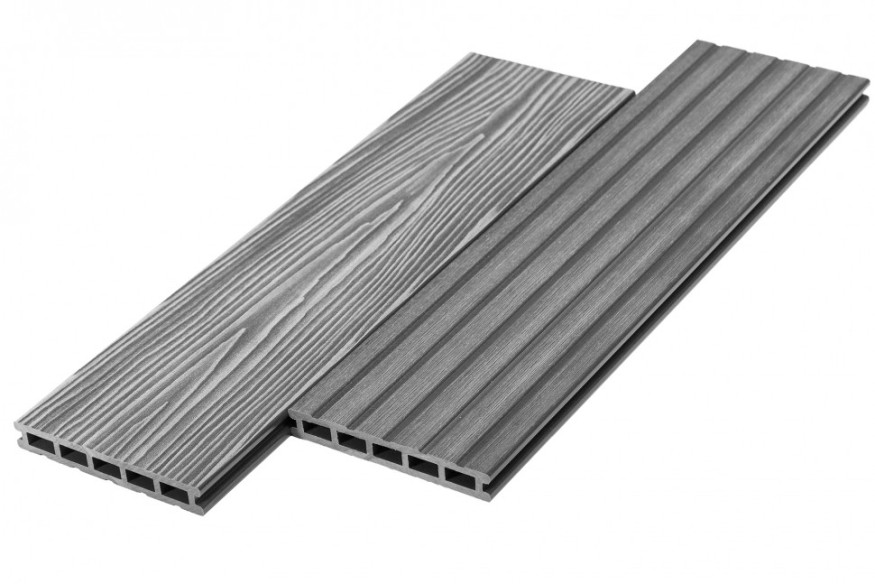 Террасная доска из ДПК RusDecking Unodeck Mogano - Цвет Серый купить в Краснодаре