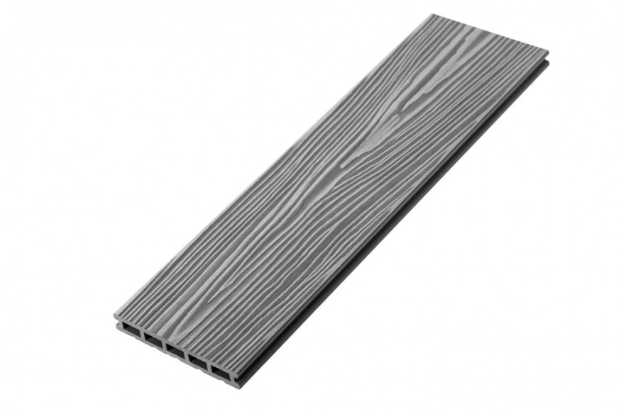 Террасная доска из ДПК RusDecking Unodeck Mogano - Цвет Серый купить в Краснодаре