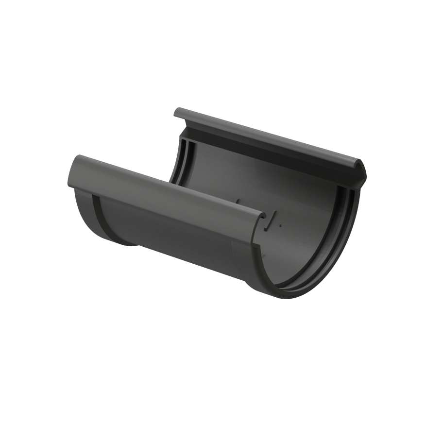 Соединитель желоба Docke Lux, Графит купить в Краснодаре