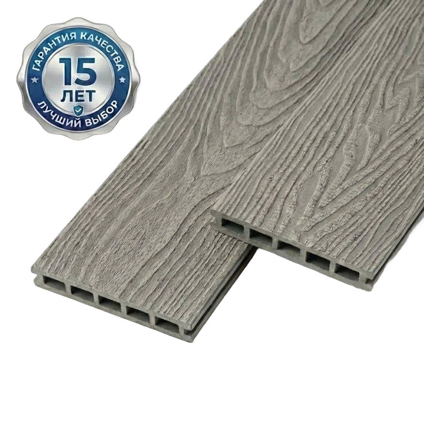 Террасная доска ДПК GardenParkett Патио, Серый купить в Краснодаре
