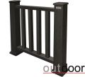 Ограждение из ДПК Outdoor Classic 3D STORM черного цвета купить в Краснодаре
