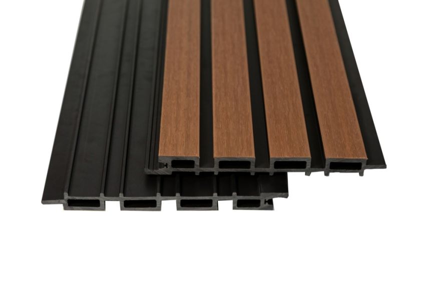 Реечная фасадная панель Ecodecking Скай Коэкструзия Тик купить в Краснодаре