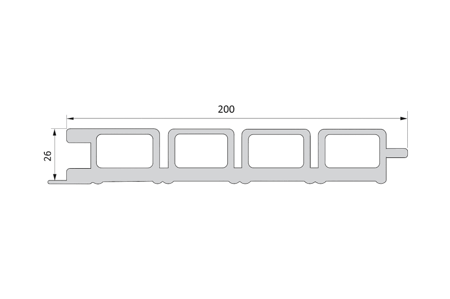 Реечная фасадная панель Ecodecking Скай Коэкструзия Тик купить в Краснодаре