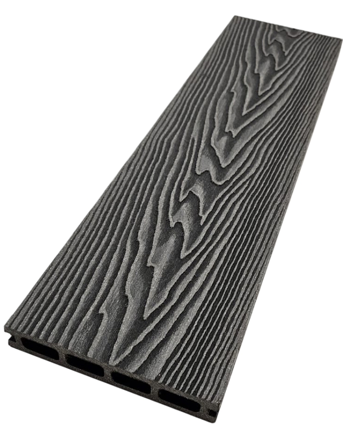 Террасная доска ДПК NanoWood 3D Double Антрацит купить в Краснодаре