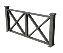 Декоративное ограждение из ДПК GRINDERDECO Тауэр цвет серый базальт