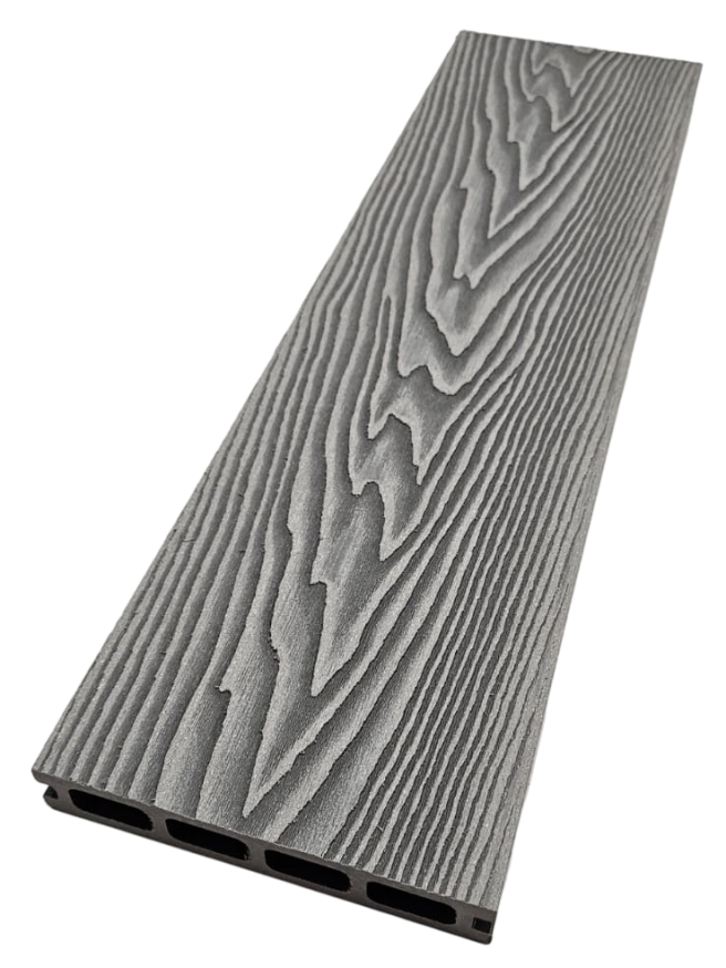 Террасная доска ДПК NanoWood 3D Double Серый купить в Краснодаре
