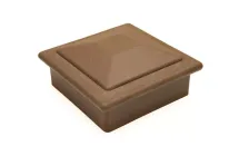 Крышка верхняя фигурная ПВХ для столба 100х100 Deckart Шоколад