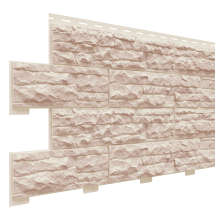 Фасадная панель Доломит, Скалистый риф Люкс, Жемчуг