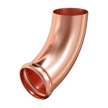 Отвод трубы с декором Aquasystem, медный, 150/100