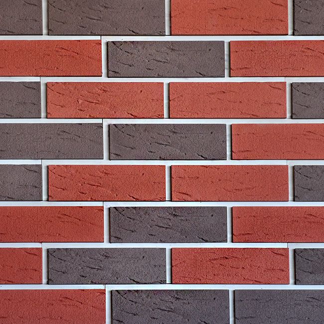 Двухцветная клинкерная фасадная плитка Кирисс Фасад, вариант №1 купить в Краснодаре