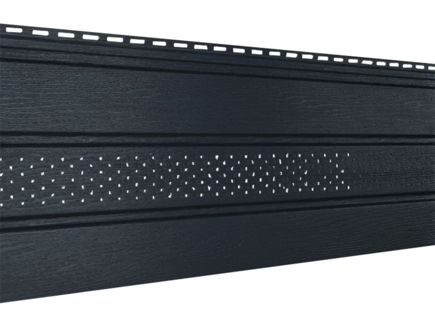 Классический софит Ю-пласт, Графитовый (с частичной перфорацией) купить в Краснодаре