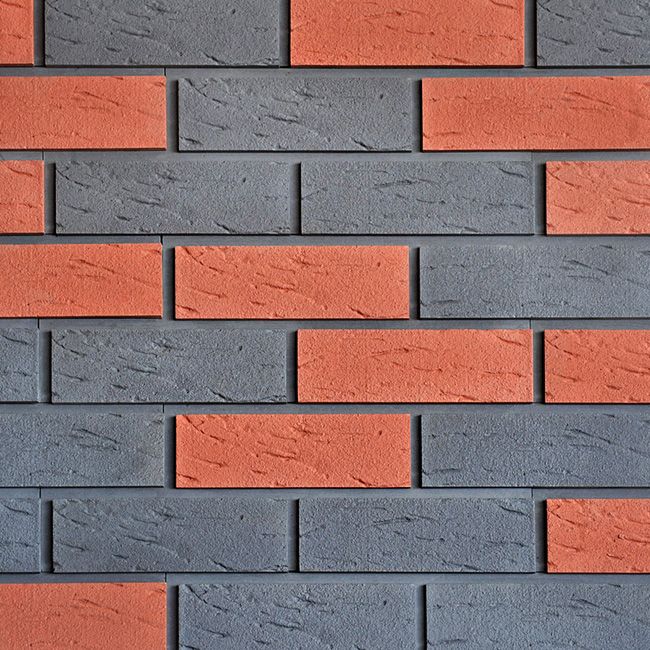 Двухцветная фасадная плитка Кирисс Фасад, клинкерный кирпич №4 купить в Краснодаре