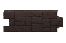 Фасадные панели Grand Line, Крупный камень Classic, Шоколадный